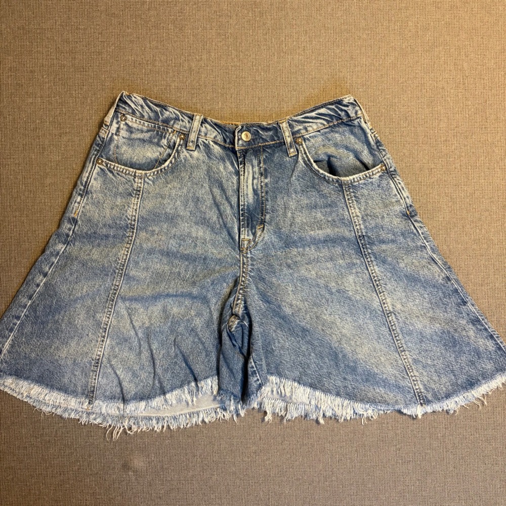 We The Free Changing Tides Acid Wash Frayed Boho Indie Hippie Shorts Women 28